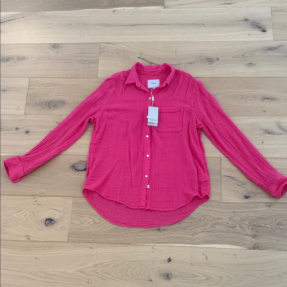 Rails woman’s button down Shirt in Bright Pink